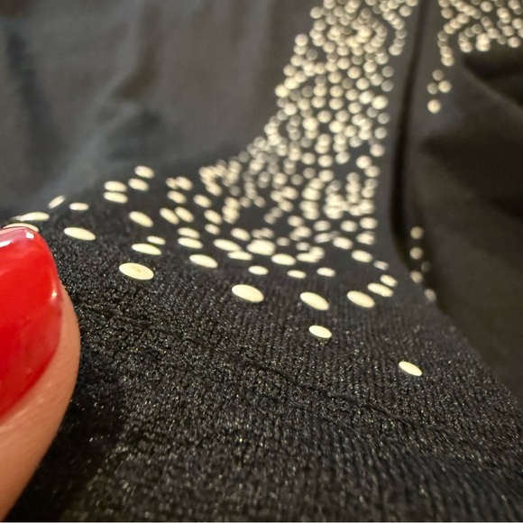 Allison Daley Blazer Black White Elegant Polka Dot Embellishments Women’s Size M - Picture 4 of 11